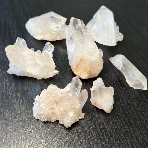 Lot of 7 Clear Quartz Crystal Cluster Tower Healing Pieces - Picture 3 of 13